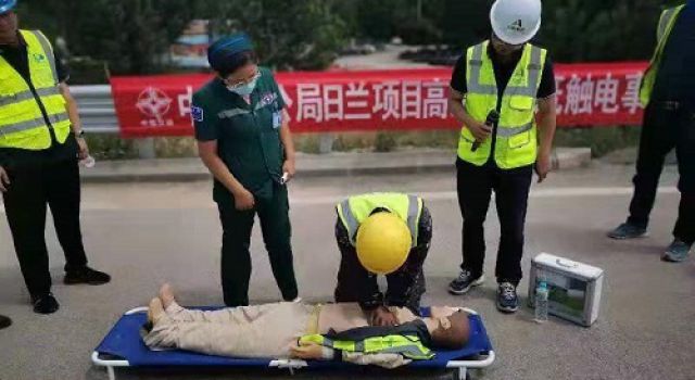 日蘭巨菏項目開展高溫中暑、觸電事故應急處置演練